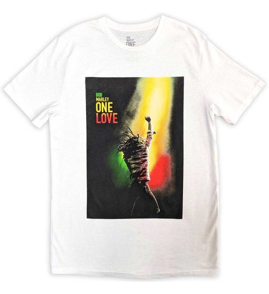 Bob Marley: One Love Movie Poster - White T-Shirt