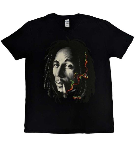 Bob Marley: Rasta Smoke - Black T-Shirt