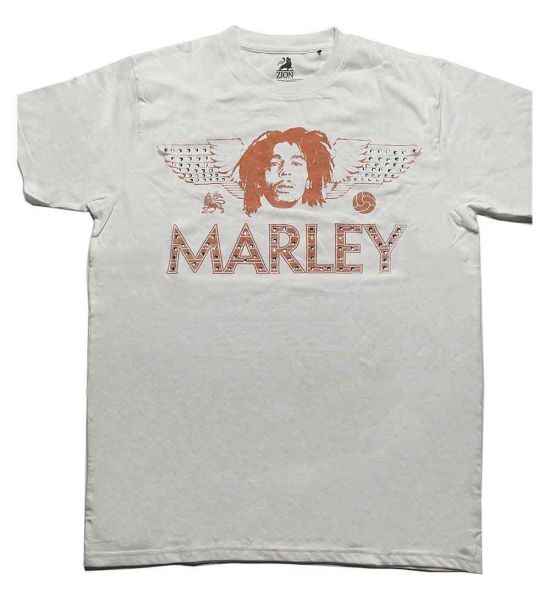 Bob Marley: Wings (Embellished) - White T-Shirt