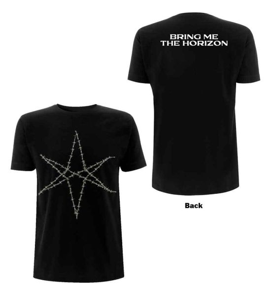 Bring Me The Horizon: Barbed Wire (Back Print) - Black T-Shirt