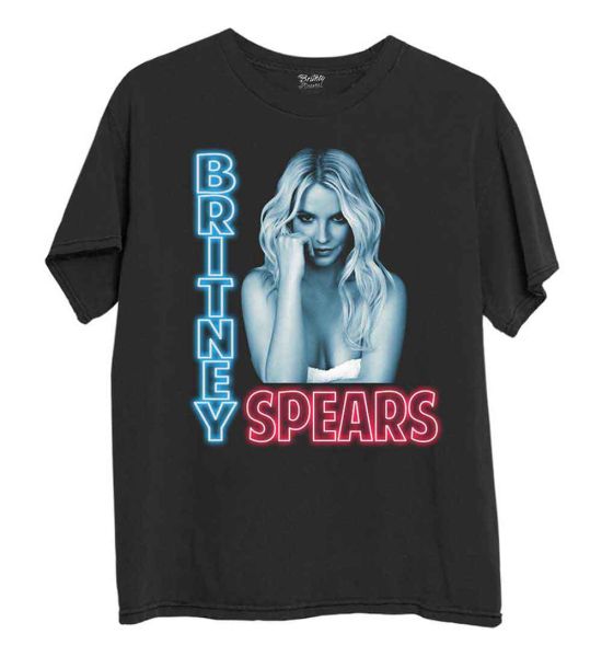 Britney Spears: Neon Light - Black T-Shirt