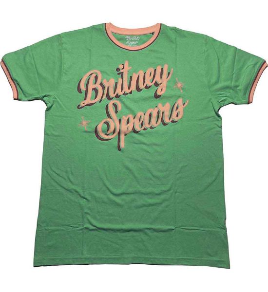 Britney Spears: Retro Text - Green T-Shirt