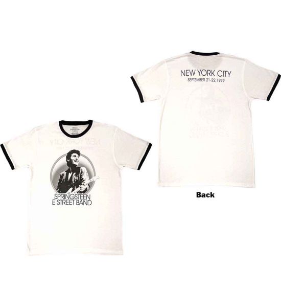 Bruce Springsteen: NYC (Back Print) - White T-Shirt