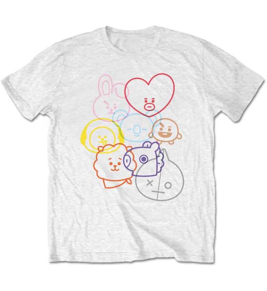 BT21: Faces - White T-Shirt