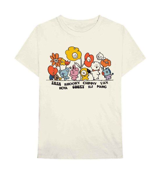 BT21: Hippie Flowers - Natural T-Shirt