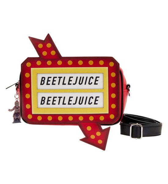 Loungefly Beetlejuice: Glow Graveyard Sign Crossbody Bag