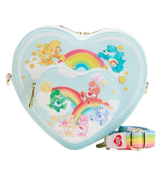 Care Bears: Heart Cloud Party Rainbow Strap Loungefly Crossbody Bag