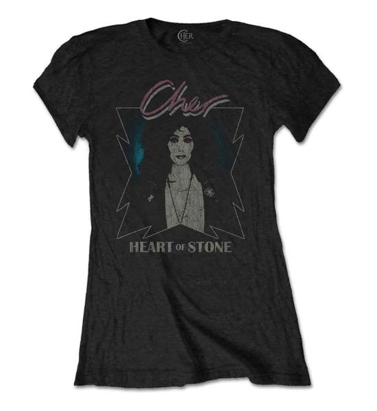 Cher: Heart of Stone - Ladies Black T-Shirt