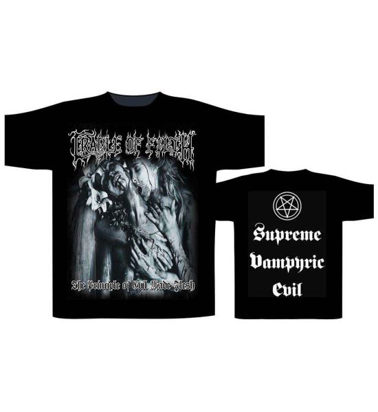 Cradle Of Filth: Supreme Vampiric Evil (Back Print) - Black T-Shirt