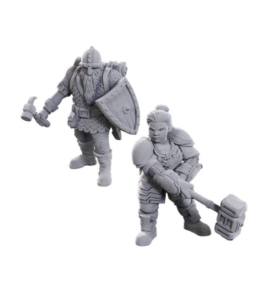 D&D Nolzur's Marvelous Miniatures: 50th Anniversary Dwarves Unpainted Miniatures 2-Pack Preorder