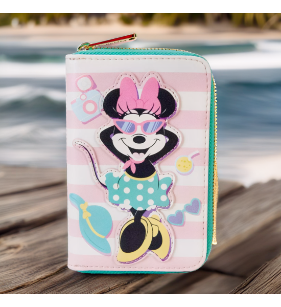 Loungefly: Disney Minnie Mouse Vacation Style Zip Around Wallet