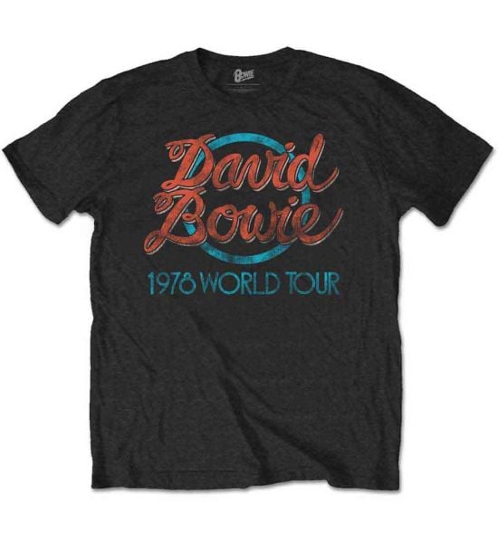 David Bowie: 1978 World Tour - Black T-Shirt