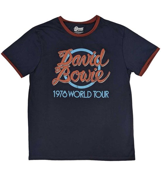 David Bowie: 1978 World Tour - Navy Blue T-Shirt