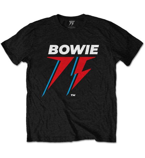 David Bowie: 75th Logo - Black T-Shirt