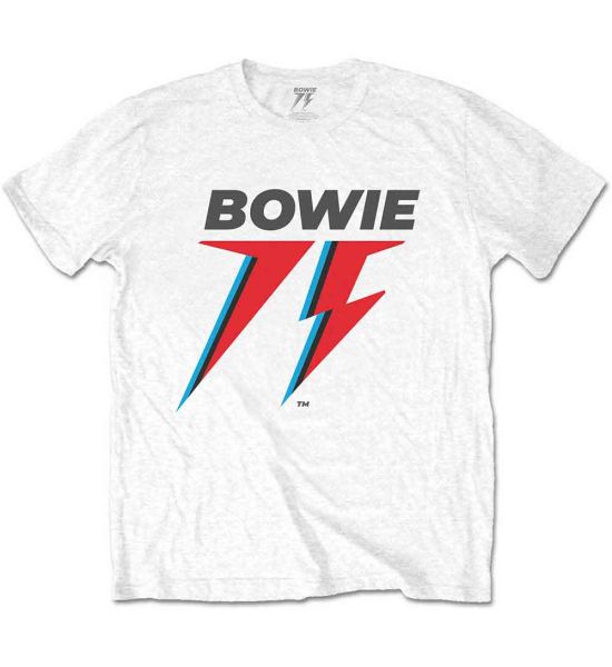 David Bowie: 75th Logo - White T-Shirt