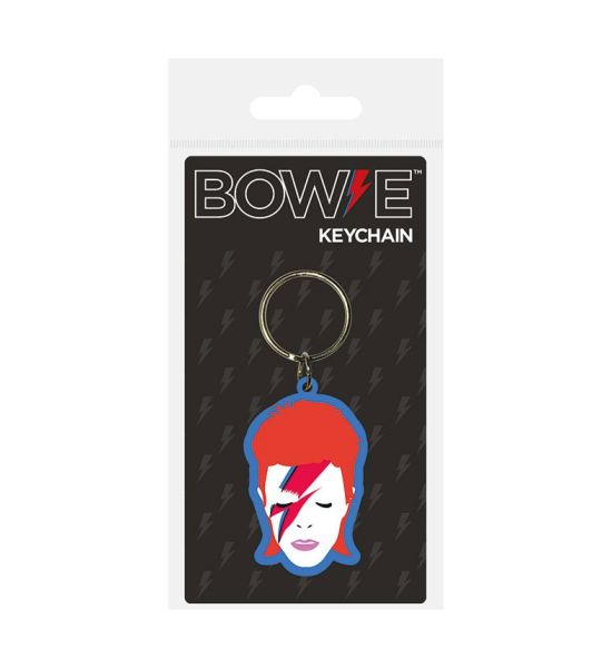 David Bowie: Aladdin Sane Rubber Keychain (6cm) Preorder