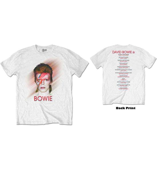 David Bowie: Bowie Is (Back Print) - White T-Shirt