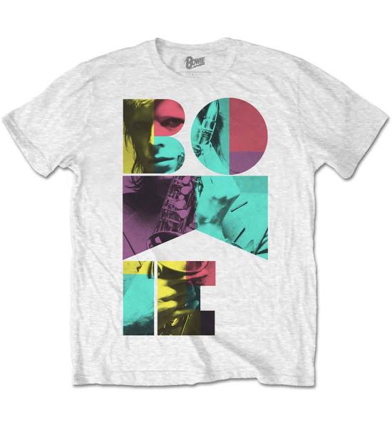 David Bowie: Colour Sax - White T-Shirt