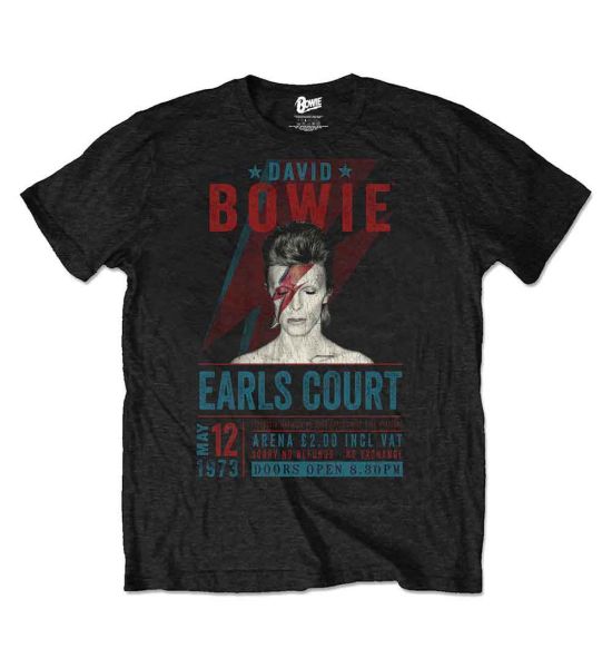 David Bowie: Earls Court '73 (Eco Friendly) - Black T-Shirt