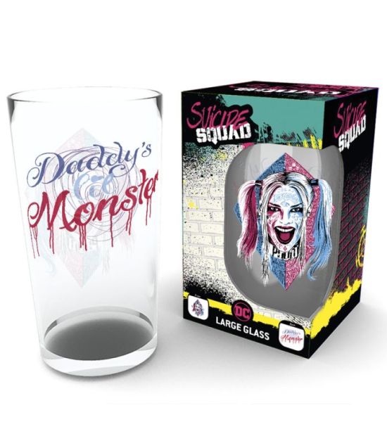 DC Comics: Batman Harley Quinn Face 400ml Glass