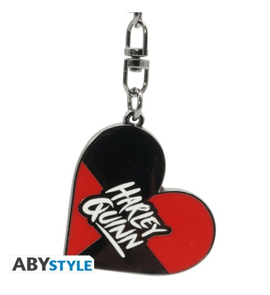 DC Comics: Harley Quinn Heart Metal Keychain