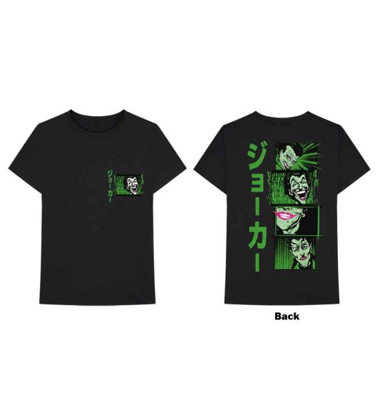 DC Comics: Joker Anime (Back Print) - Black T-Shirt