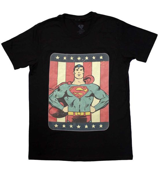 DC Comics: Superman Stripes - Black T-Shirt