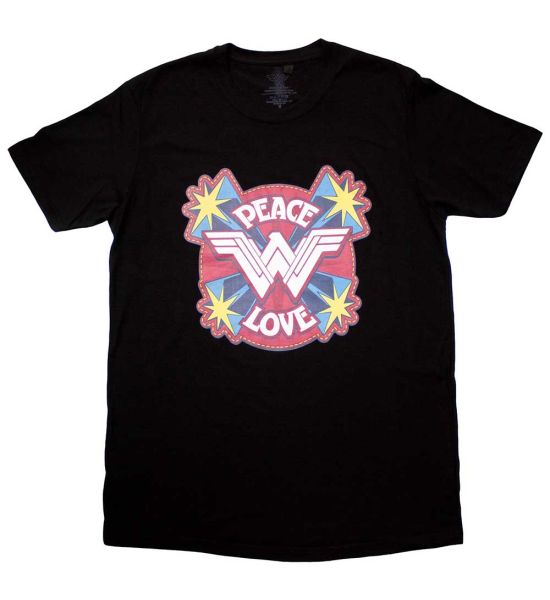 DC Comics: Wonder Woman Peace & Love - Black T-Shirt