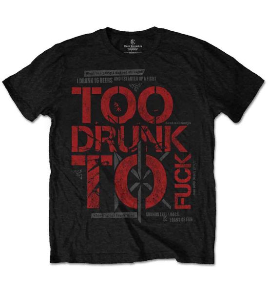 Dead Kennedys: Too Drunk - Black T-Shirt