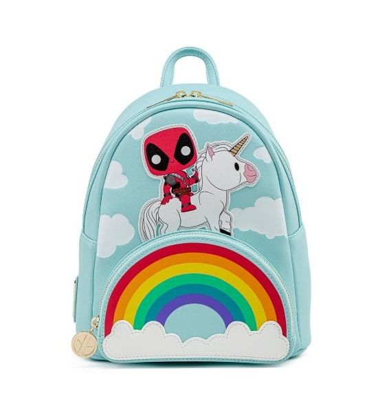 Deadpool: 30th Anniversary Unicorn Rainbow Pop By Loungefly Mini Backpack