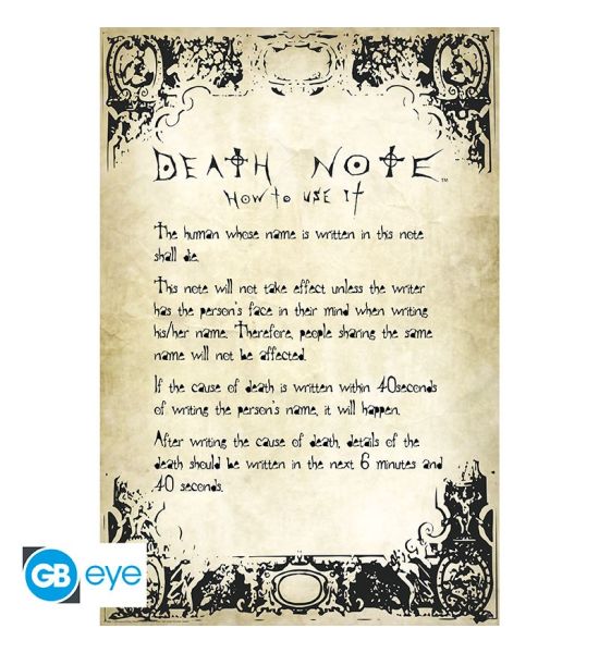 Death Note: Rules Poster (91.5x61cm)