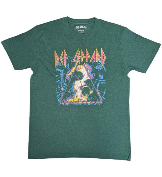 Def Leppard: Hysteria Album Art - Green T-Shirt