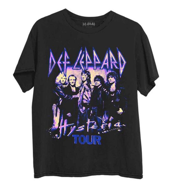 Def Leppard: Hysteria Tour - Black T-Shirt