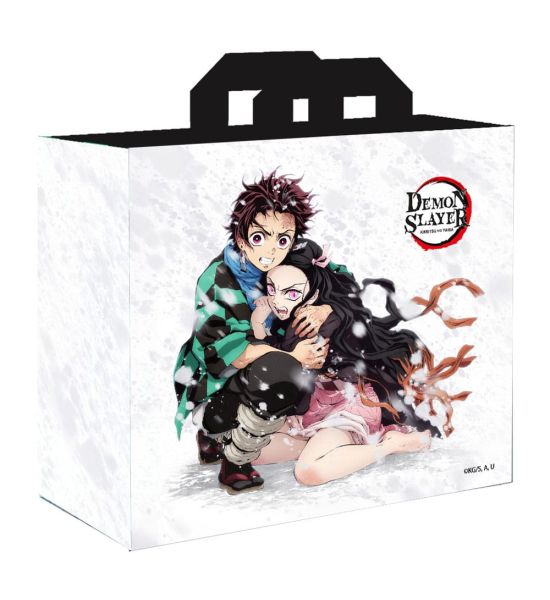 Demon Slayer: Tanjiro & Nezuko Tote Bag White