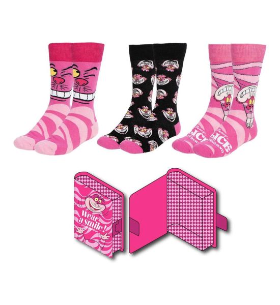 Disney: Alice in Wonderland Cheshire Cat Socks 3-Pack (36-43) Preorder