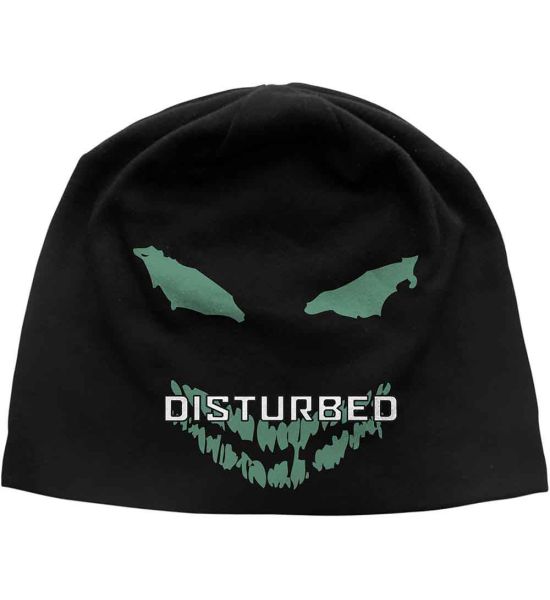 Disturbed: Face (Discharge Print) - Black Beanie Hat Preorder