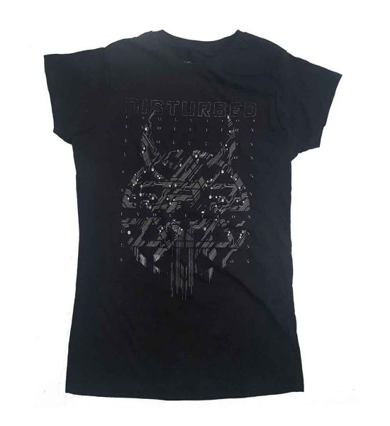 Disturbed: Omni Foil - Ladies Black T-Shirt