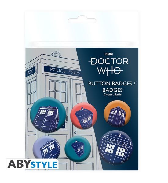 Doctor Who: The Tardis Badge Pack Preorder