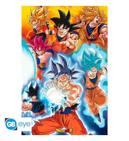 Dragon Ball Super: Goku's transformations Poster (91.5x61cm)