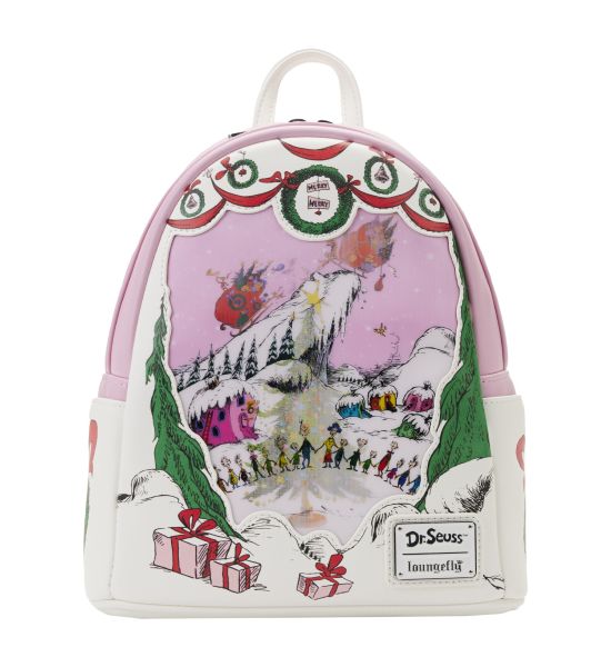 Loungefly Dr Seuss: How the Grinch Stole Christmas! Lenticular Scene Mini Backpack