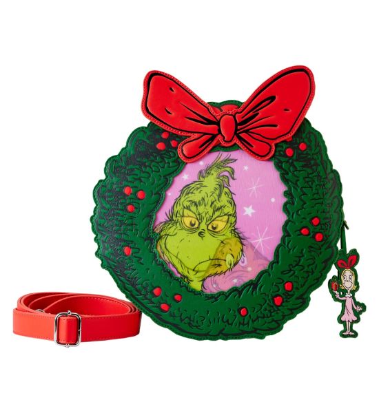 Loungefly The Grinch: Christmas Wreath Figural Crossbody Bag