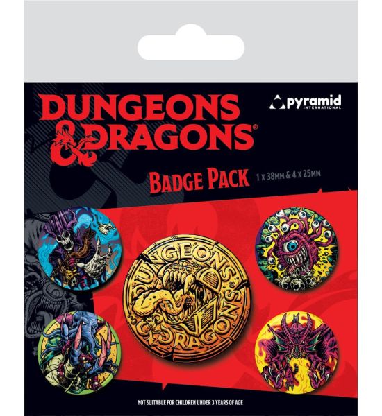 Dungeons & Dragons: Beastly Pin-Back Buttons 5-Pack Preorder