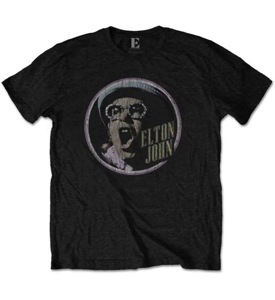 Elton John: Circle - Black T-Shirt