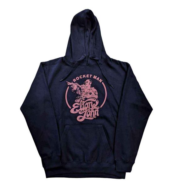 Elton John: Rocketman Circle Point - Navy Blue Pullover Hoodie