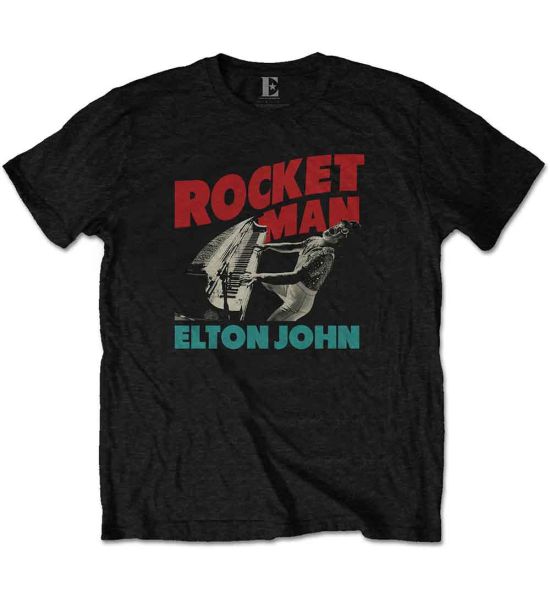 Elton John: Rocketman Piano - Black T-Shirt