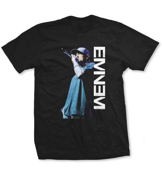 Eminem: Mic. Pose - Ladies Black T-Shirt