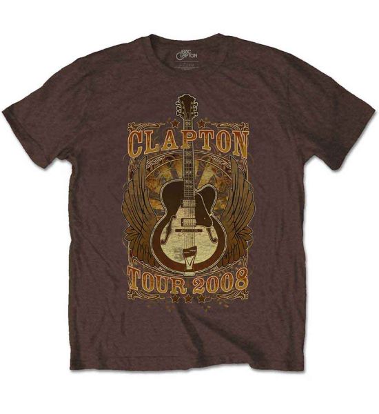 Eric Clapton: Tour 2008 - Brown T-Shirt