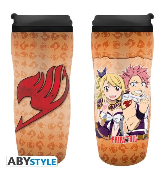 Fairy Tail: Lucy & Natsu & Emblem Travel Mug