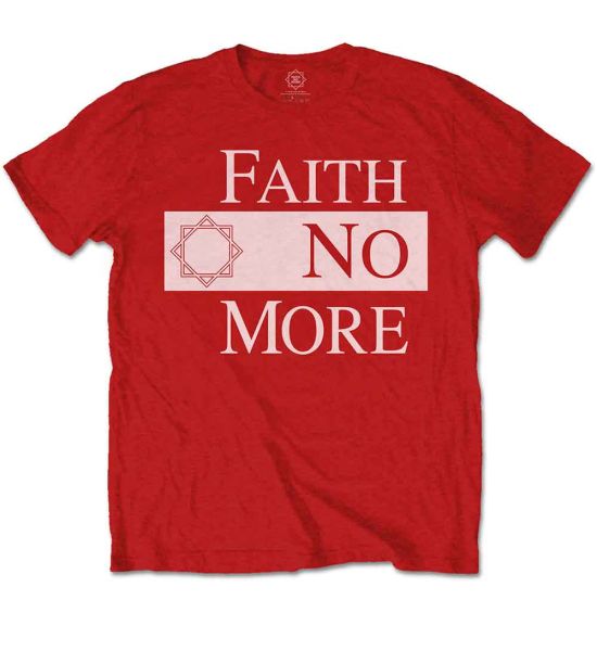 Faith No More: Classic New Logo Star - Red T-Shirt