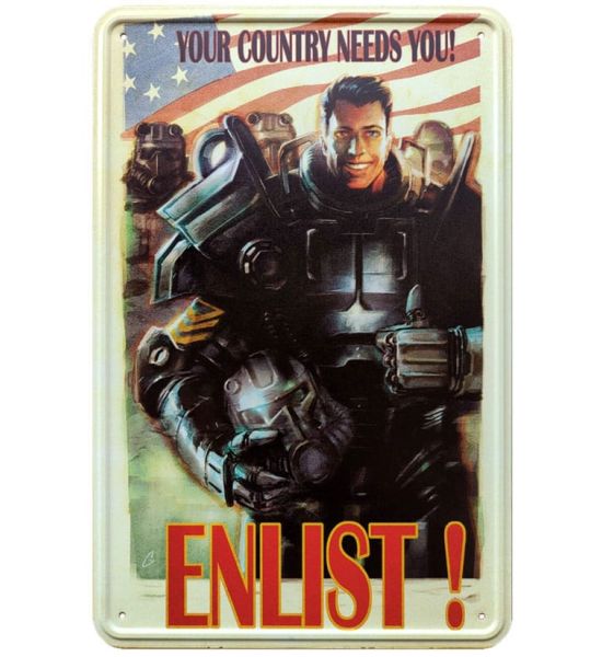 Fallout: Enlist Metal Sign